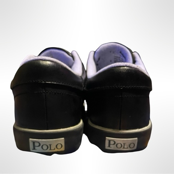 Polo by Ralph Lauren Black leather Men's Sneakers size 11.5 - Picture 5 of 5